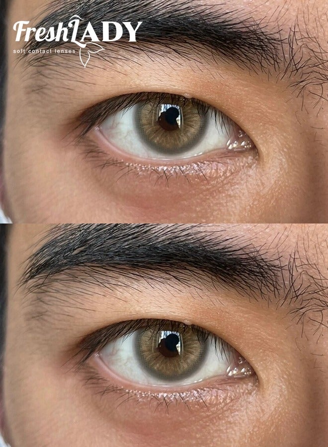 سيدة جديدة عدسات فريش ليدي الملونة، لون كهرماني طبيعي، استخدام سنوي، للارتداء اليومي - Image 4